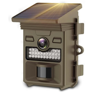 Trail Camera Solar Powered 32MP 1080P Game Camera 0.1s Trigger Time Built-in 4400mAh Battery Hunting Cam with Night Vision Motion Activated IP66...