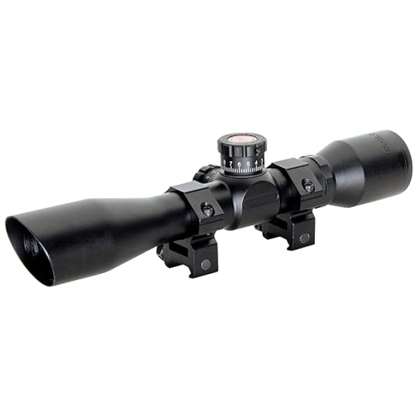TRUGLO TRU-Brite Xtreme 4X32mm Compact Water-Resistant Shock-Resistant Fogproof Hunting Scopes with Rings, Red/Green Illuminated Reticle or Mil-Dot...