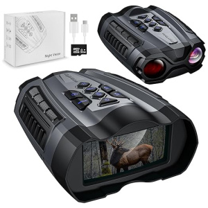 WISHBETY Upgraded Night Vision Goggles, 4K Infrared Digital Binoculars,4000mAH Rechargeable Night-Vision Scope for Darkness,32GB Card for Photo and...