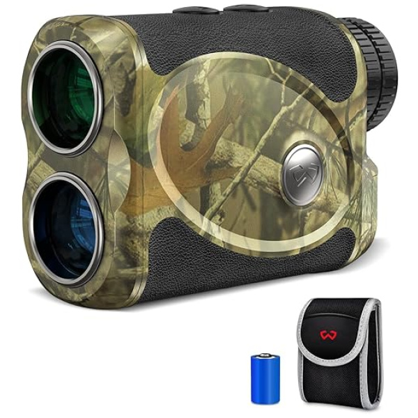 WOSPORTS Hunting Rangefinder, 800 Yards Laser Range Finder with Bow Hunting Mode (Angle, Height, Horizontal Distance) Scanning, Speed Mode for...