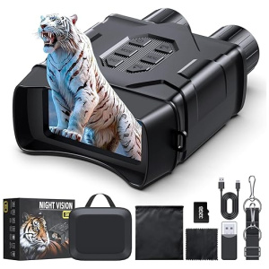 Zisgner Night Vision Goggles 5K Infrared Binoculars 4" Large Screen Night Vision Binoculars for Adults, 10x Zoom Digital Night Vision with WiFi...